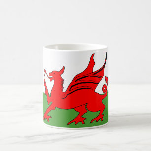 Red dragon Welsh flag Coffee Mug