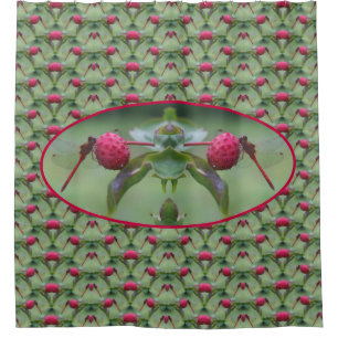 Red Dragonfly Abstract Pattern