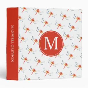 Red Dragonfly Custom 3 Ring Binder