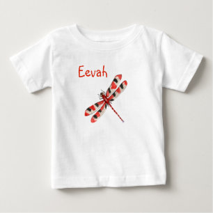 Red Dragonfly Custom Name Shirt