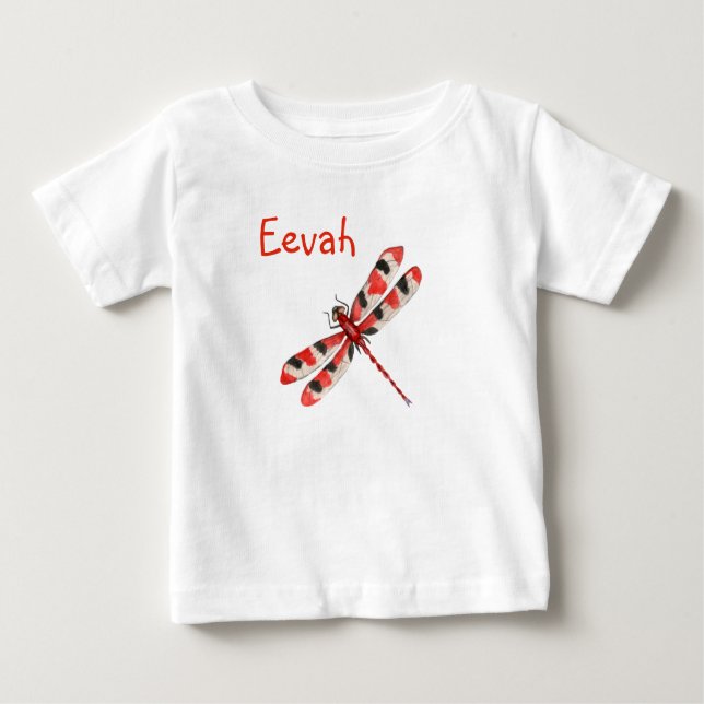 Red Dragonfly Custom Name Shirt (Front)