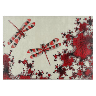 Red Dragonfly Cutting Board