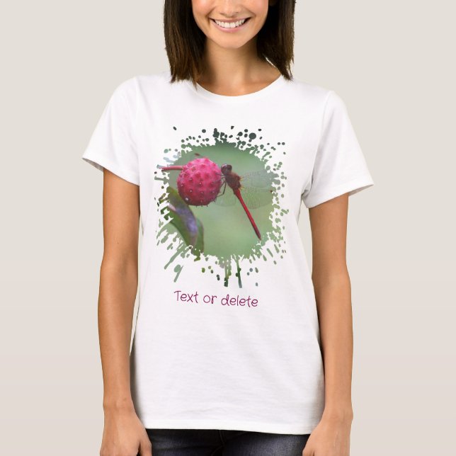 Red Dragonfly Nature  T-Shirt (Front)