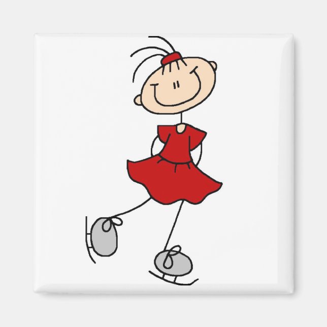 Red Dress Figure Skater Tshirts and Gifts Magnet (Front)