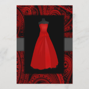Red Dress Invitations