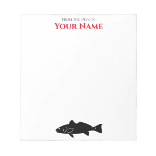 Red Drum Fish - Personalized Notepad