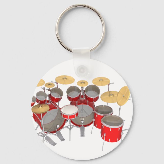 Red Drum Kit: 10 Piece: Keychain (Front)
