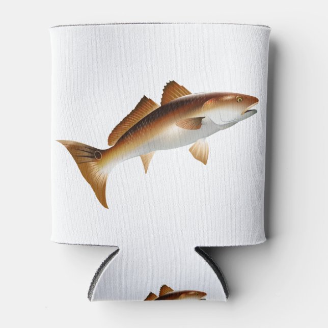 Red-Drum-Swimming Can Cooler (Front)
