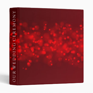 Red Dusk Glitter Personalized Christmas Binder