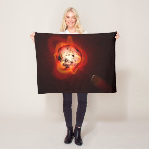 Red Dwarf Star Orbited By A Hypothetical Exoplanet Fleece Blanket