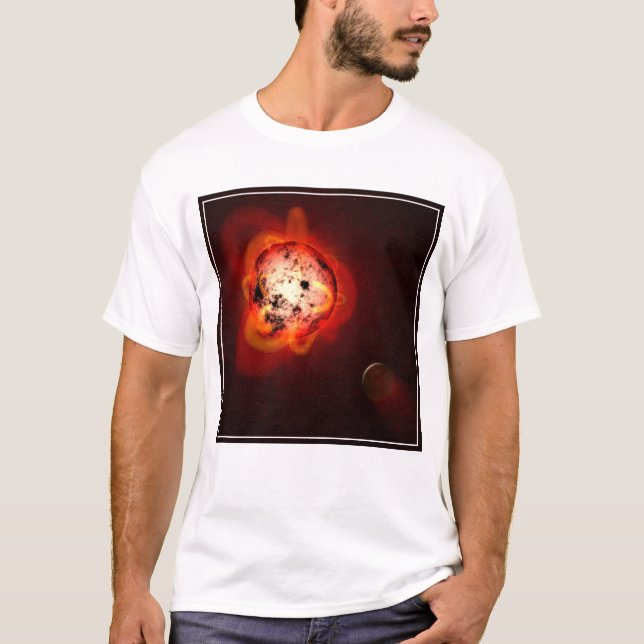 Red Dwarf Star Orbited By A Hypothetical Exoplanet T-Shirt (Front)