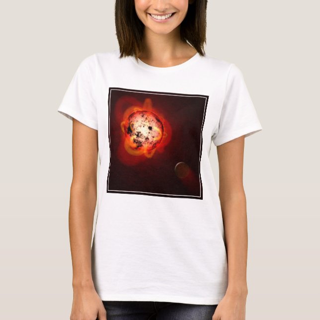 Red Dwarf Star Orbited By A Hypothetical Exoplanet T-Shirt (Front)