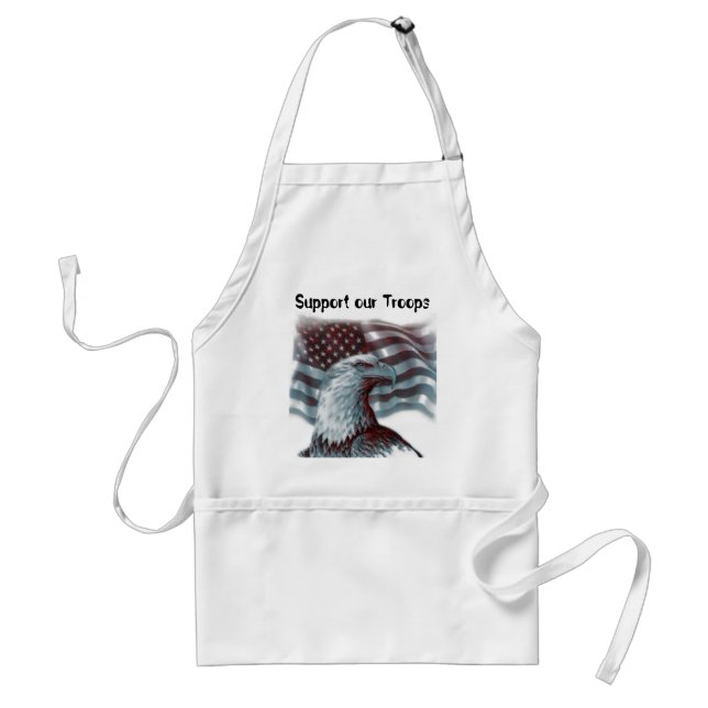 Red Eagle - Patriotic, Support our Troops Standard Apron (Front)