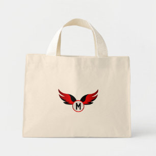 Red Eagle Winged with Personalized Name Mini Tote Bag