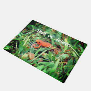 Red Eft Orange Salamander Nature Personalized Doormat