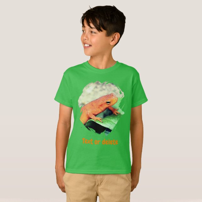 Red Eft Salamander Personalized Nature  T-Shirt (Front Full)