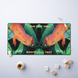 Red Eft Salamander Raindrop On Eye Personalized  Desk Mat