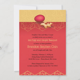 Red Egg and Ginger Invitation