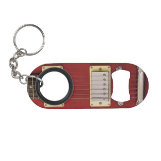 Red Electric Guitar Keychain Bottle Opener