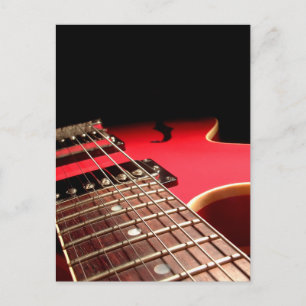 Red Electric Guitar Postcard