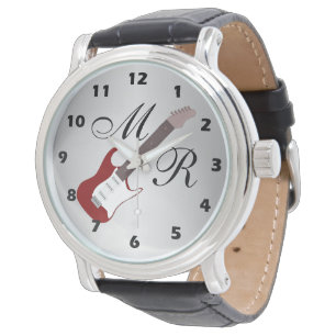 Red Electric Guitar Watch