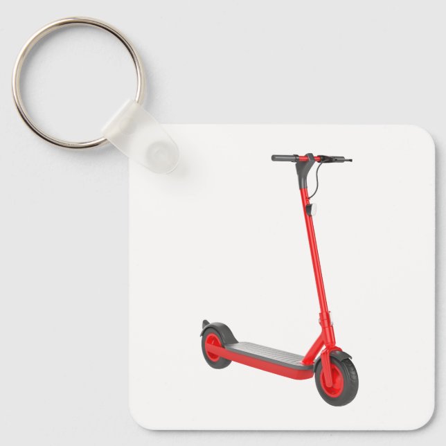 Red electric scooter keychain (Front)
