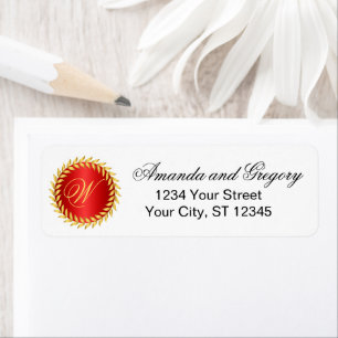 Red Elegance Monogram