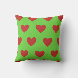 Red Elegant Cute Cozy Modern Romantic Chic Heart Throw Pillow