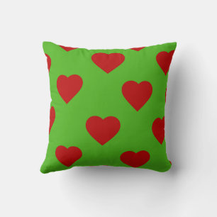 Red Elegant Cute Cozy Modern Romantic Chic Heart Throw Pillow