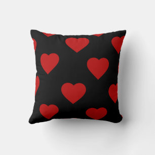 Red Elegant Cute Cozy Modern Romantic Chic Heart Throw Pillow