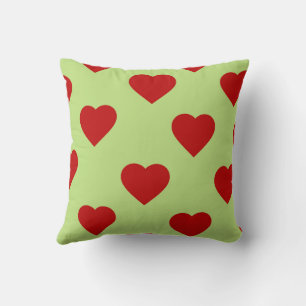 Red Elegant Cute Cozy Modern Romantic Chic Heart Throw Pillow