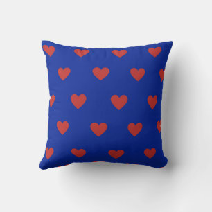 Red Elegant Cute Cozy Modern Romantic Chic Heart Throw Pillow