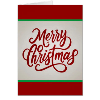 Red elegant Merry Christmas calligraphy minimalist