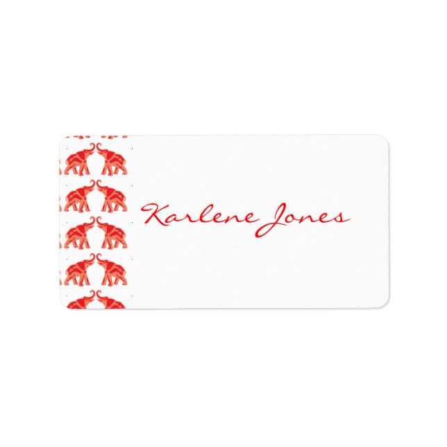 Red Elephant Label (Front)