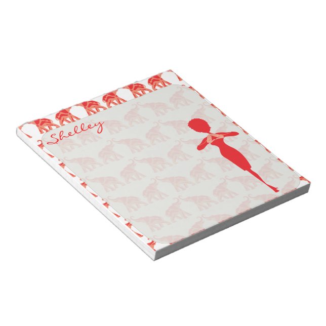 Red Elephant notepad (Angled)