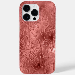 RED EMBOSSED METALLIC LOOK ORNAMATION Case-Mate iPhone 14 PRO MAX CASE