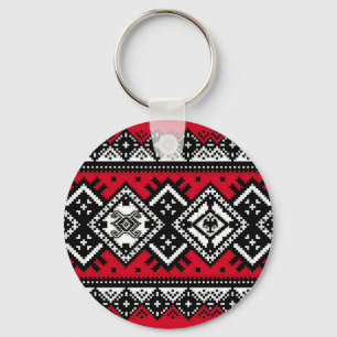 Red Embroidery Keychain