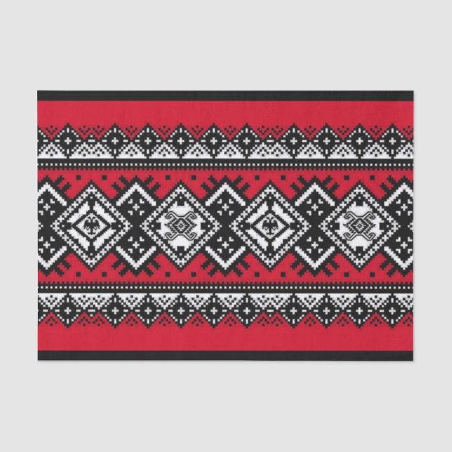 Red Embroidery Tissue Paper (Front)