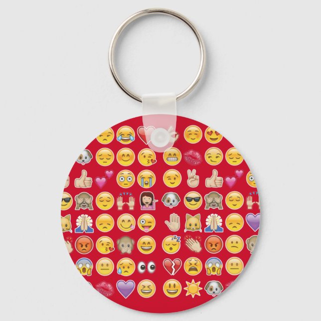 red emoji keychain (Front)