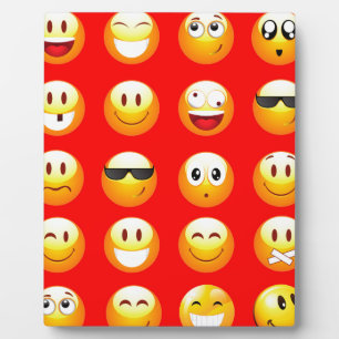 red emojis plaque