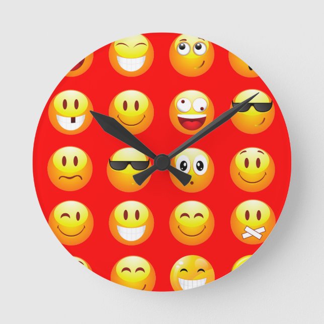 red emojis round clock (Front)