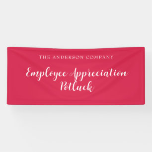 Red Employee Appreciation Event Banner