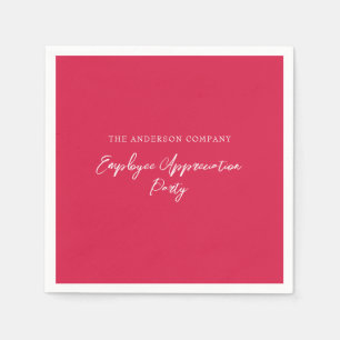 Red Employee Appreciation Event Napkin