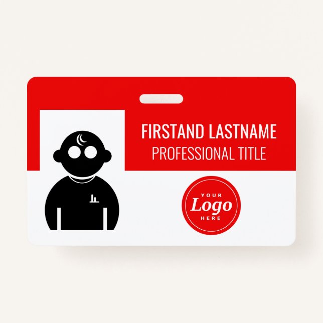 Red Employee Badge (Front)