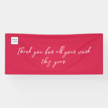 Red Employee Holiday Thank You SIgn