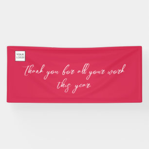 Red Employee  Holiday Thank You SIgn