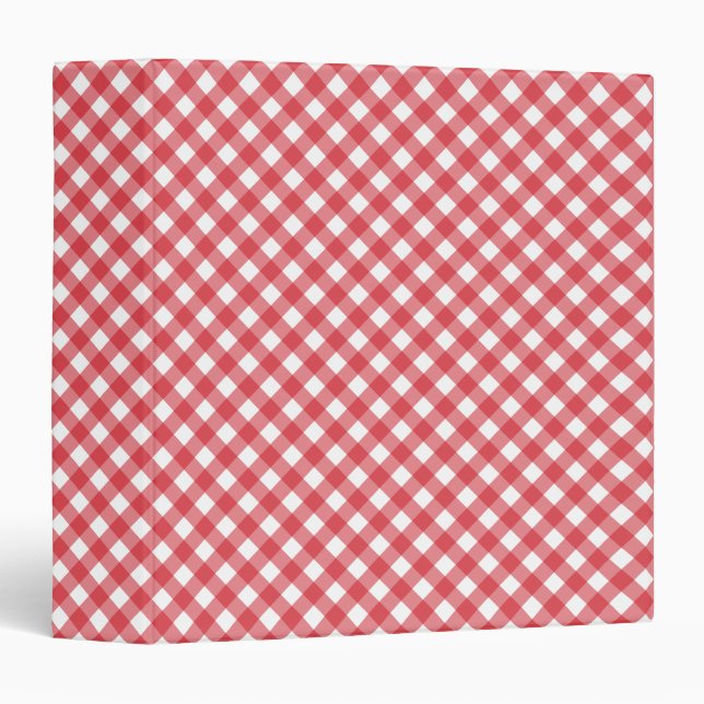 Red En vichy Kitchen Recette Scrapbook Classeur Ca (Devant/Côté)