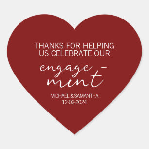 Red Engage-Mint Engagement Heart Sticker