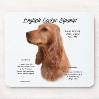 Red English Cocker Spaniel History Mouse Pad