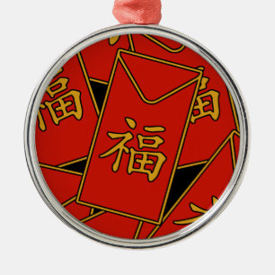 Red Envelope Motif Metal Ornament